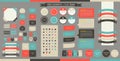 Vector Web Elements, Buttons and Labels. Site Navi Royalty Free Stock Photo