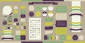 Vector Web Elements, Buttons and Labels. Site Navi Royalty Free Stock Photo