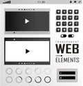 Vector Web Elements, Buttons and Labels. Site