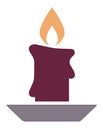Vector web icon of a buring candle