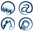 Vector web icons for contact info Royalty Free Stock Photo