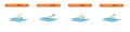 Vector web icons of swimming strokes.