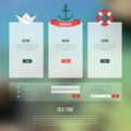 Vector web and mobile interface template. Royalty Free Stock Photo