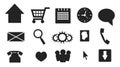 Vector web and multimedia icons and buttons Royalty Free Stock Photo