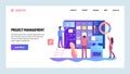 Vector web site design template. Agile project management and business teamwork. Landing page concepts for website and