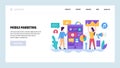 Vector web site design template. Digital and mobile marketing, advertising in social media feed. Landing page concepts Royalty Free Stock Photo