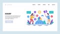 Vector web site design template. Ecology environmental concept. Save the world. Landing page concepts for website and Royalty Free Stock Photo