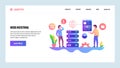 Vector web site design template. Web hosting and datacenter. Landing page concepts for website and mobile development Royalty Free Stock Photo