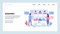 Vector web site design template. Job recruitment, candidate CV profiles, HR human resources. Landing page concepts for Royalty Free Stock Photo