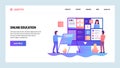 Vector web site design template. Online education and e-learning course. Landing page concepts for website and mobile