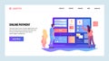 Vector web site design template. Online shopping and internet digital money payment and transfer. Landing page concepts Royalty Free Stock Photo