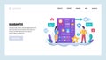 Vector web site design template. Project management dashboard. Business team communication. Landing page concepts for Royalty Free Stock Photo
