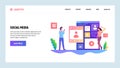 Vector web site design template. Social media profile. Landing page concepts for website and mobile development. Modern