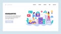 Vector web site design template. Teamwork and business project development. Landing page concepts for website and mobile Royalty Free Stock Photo