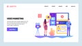 Vector web site design template. Video marketing and advertisement. Landing page concepts for website and mobile Royalty Free Stock Photo
