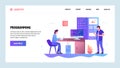 Vector web site gradient design template. Coding and software app development. Landing page concepts for website and