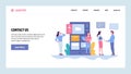 Vector web site gradient design template. Contact Us company information page. Landing page concepts for website and