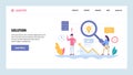 Vector web site gradient design template. Creative process and new ideas. Creativity solution concept. Landing page Royalty Free Stock Photo