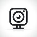 Vector webcam icon isolated design