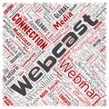 Vector webcast webinar word cloud Royalty Free Stock Photo