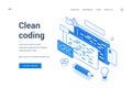 Vector of website offering clean coding information Royalty Free Stock Photo