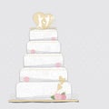 Vector wedding cake design