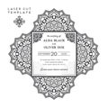 Vector wedding card laser cut template