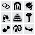 Vector Wedding icon set Royalty Free Stock Photo