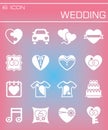 Vector Wedding icon set Royalty Free Stock Photo