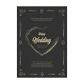 Vector Wedding invitation card on the chalkboard
