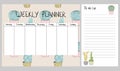 Vector weekly planner