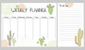 Vector weekly planner