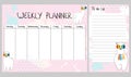 Vector weekly planner