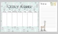 Vector weekly planner