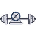 Vector weight dumbbell for gym workout icon