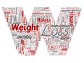 Vector weight loss healthy diet transformation letter font W Royalty Free Stock Photo