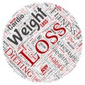 Vector weight loss healthy diet transformation round Royalty Free Stock Photo