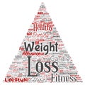 Vector weight loss healthy diet transformation triangle Royalty Free Stock Photo