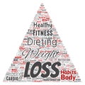 Vector weight loss healthy diet transformation triangle Royalty Free Stock Photo