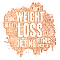 Vector weight loss healthy diet transformation Royalty Free Stock Photo