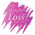 Vector weight loss healthy diet transformation Royalty Free Stock Photo