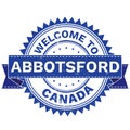 Vector of WELCOME TO City ABBOTSFORD Country CANADA. Stamp. Sticker. Grunge Style. EPS8 .