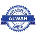 Vector of WELCOME TO City ALWAR Country INDIA. Stamp. Sticker. Grunge Style. EPS8 .