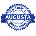 Vector of WELCOME TO City AUGUSTA Country UNITED STATES. Stamp. Sticker. Grunge Style. EPS8 .