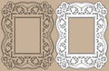 Vector welt abstract monogram frame. floral, linear and leaf frames.