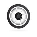 Vector wheel and rim Royalty Free Stock Photo