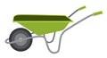 Vector Wheelbarrow isolated on white background. Royalty Free Stock Photo