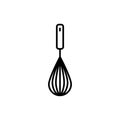 Vector whisk icon mixer. Kitchen beater cooking whisk bakery food blender