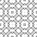 Vector White Background Black Repeated Design Geometrical Circles Small Stripes Boxes Flowers Vector Illustrations.