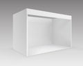 Vector White Blank Indoor Trade exhibition Booth Standard Stand for Presentation in Perspective